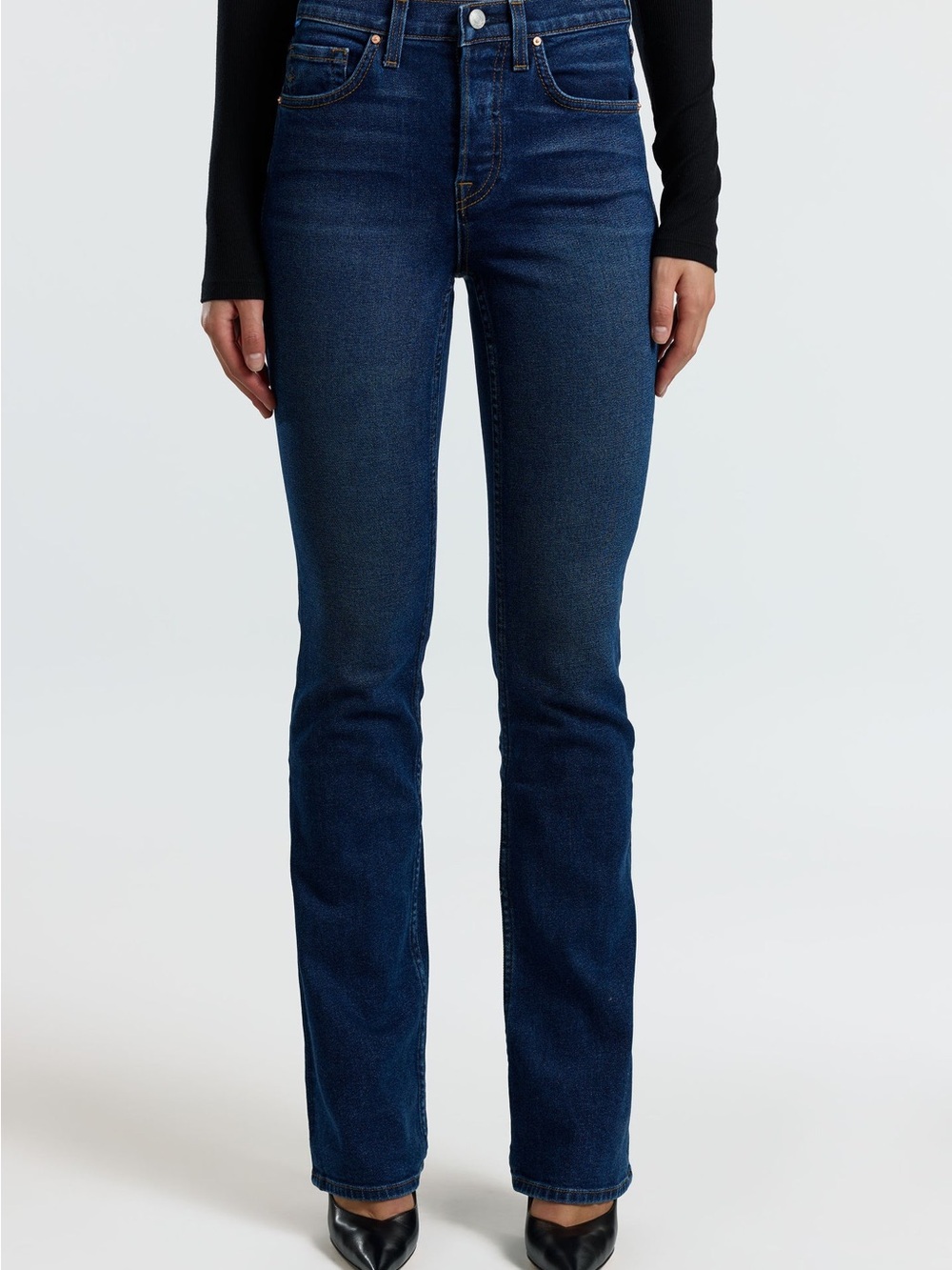 Cotton Citizen High-Rise Bootcut Jeans - Dark Blue